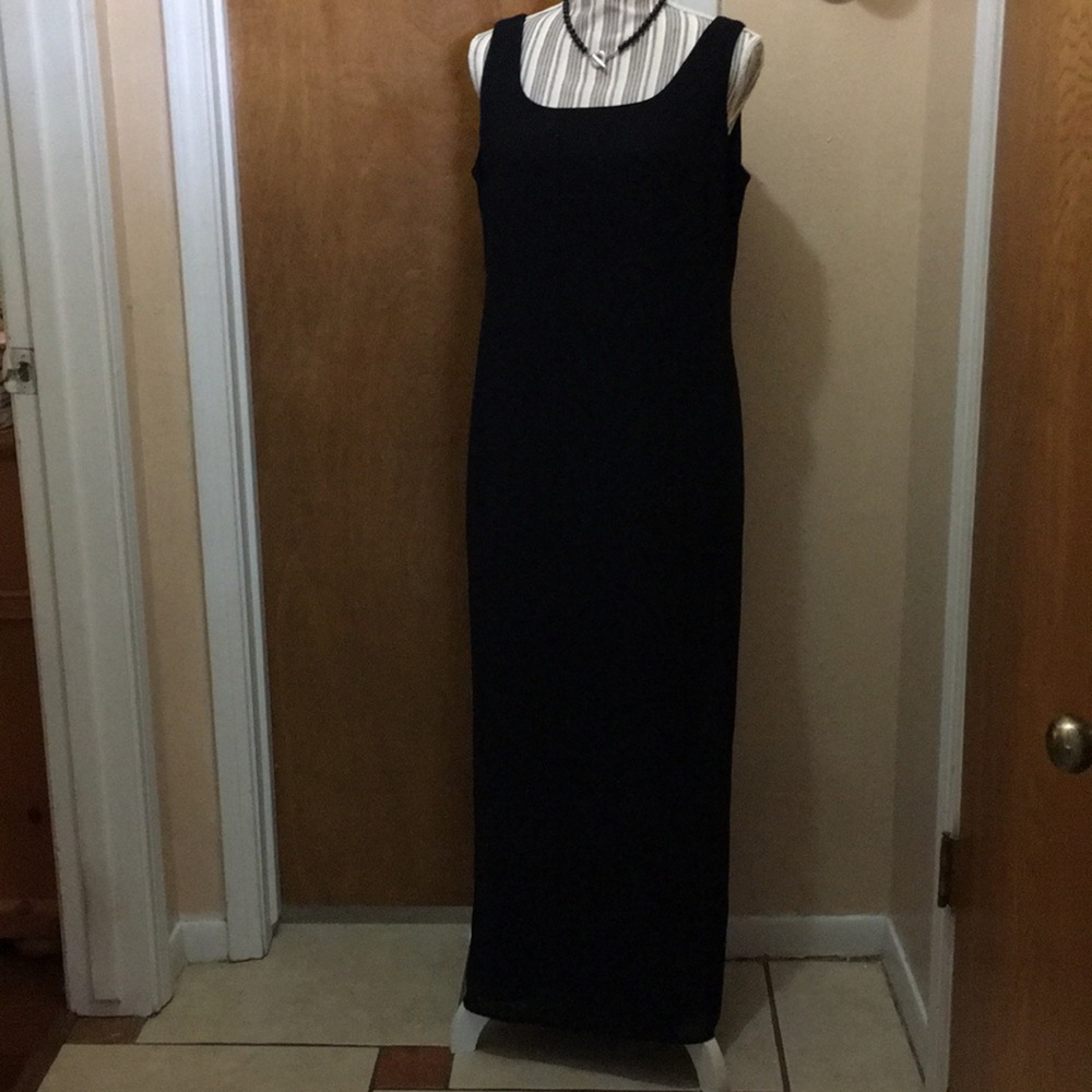Black maxi dress.